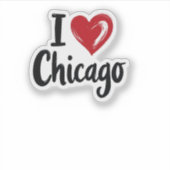 I love Chicago Aufkleber (Vorderseite)