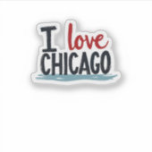 I love Chicago Aufkleber (Vorderseite)