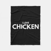 I Love Chicken Tee Shirt Fleecedecke (Vorderseite)
