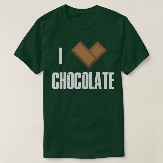 I Love Chocolate Bars Bar Cocoa Milk Baking T-Shirt (Design vorne)