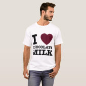 I Love Chocolate Milk Design T-Shirt (Vorne ganz)