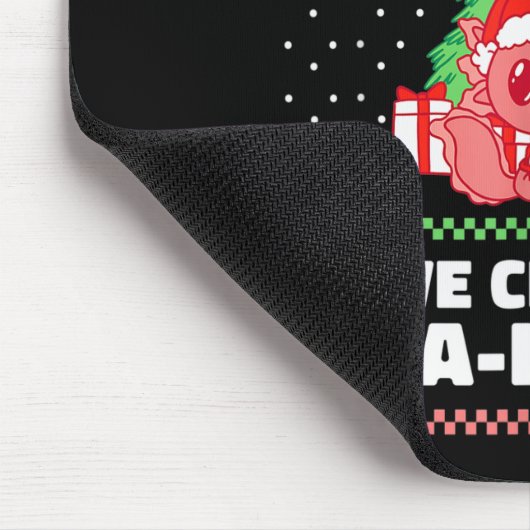 I Love Christmas A-lotl Axolotl In Santa Hat Ugly Mousepad (Ecke)