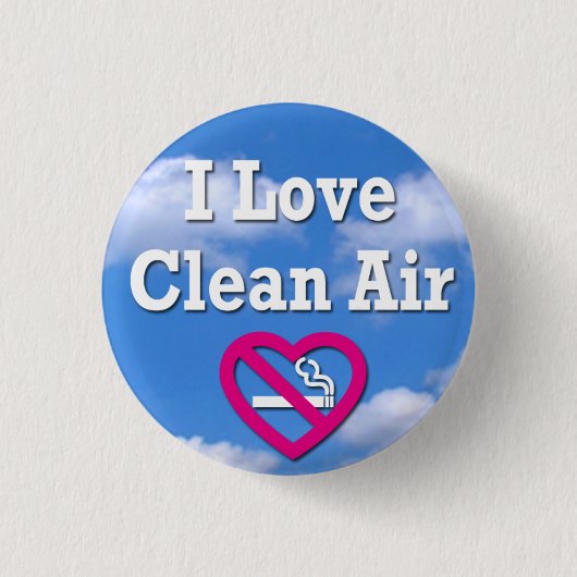 I Love Clean Air Button (Vorderseite)