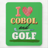 I Love Cobol Programming and Golf  Mousepad (Vorne)