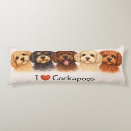 I Love Cockapoos Pillow | Cute Dog Lover Cushion Seitenschläferkissen