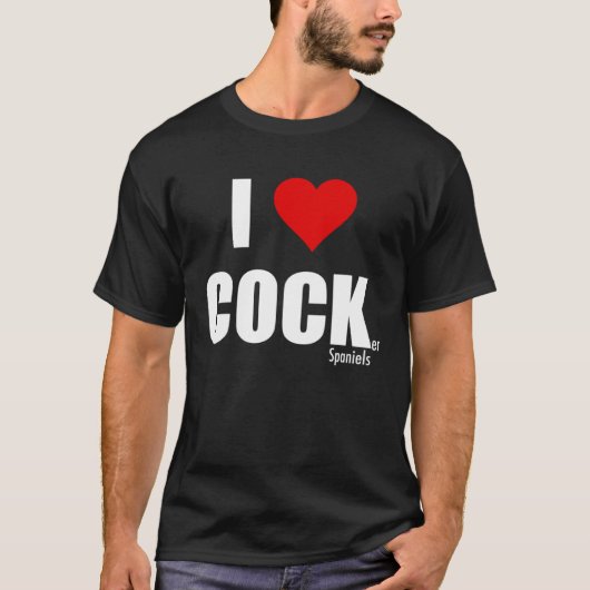 I Love Cocker Spaniels T-Shirt (Vorderseite)