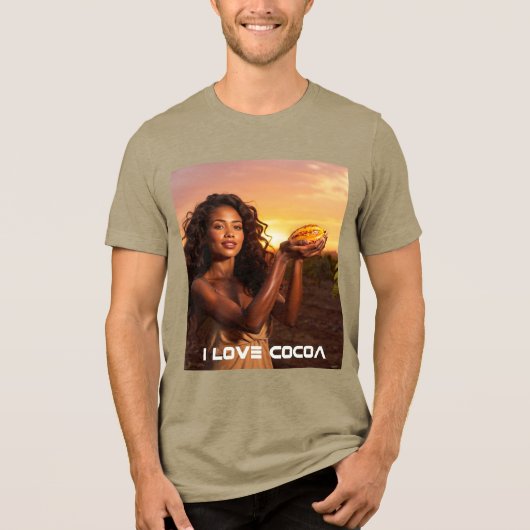 I LOVE COCOA Tri-Blend SHIRT (Vorderseite)