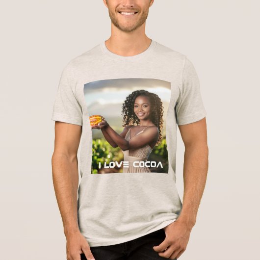 I LOVE COCOA Tri-Blend SHIRT (Vorderseite)
