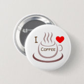 I love Coffee Button (Vorne & Hinten)