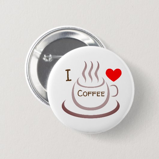 I love Coffee Button (Vorne & Hinten)