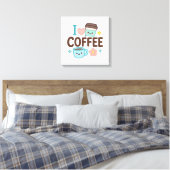 I Love Coffee Cute Kawaii Sticker – Adorable Coffe Leinwanddruck (Insitu (Schlafzimmer))