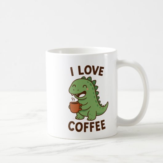 I Love Coffee Design – Cute Coffee Lover  Kaffeetasse (Rechts)