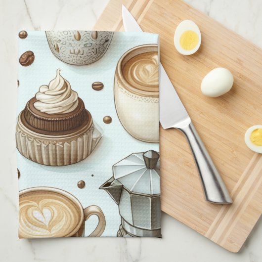 I Love Coffee Geschirrtuch (Viertel Falte)