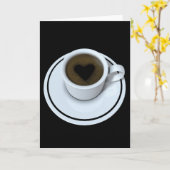 I LOVE coffee Karte (Gelbe Blume)