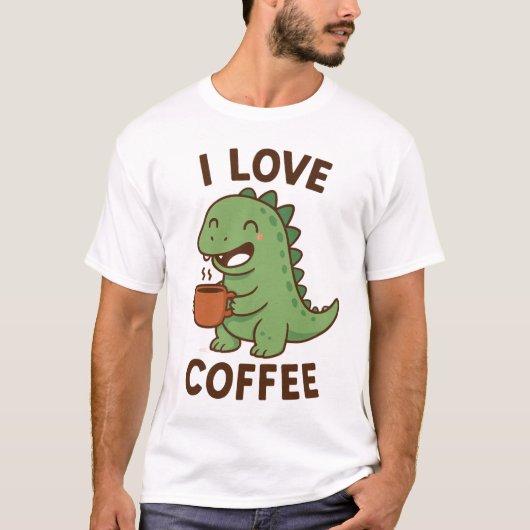 I love coffee Men's Basic T-Shirt (Vorderseite)
