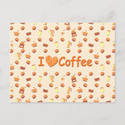 I love Coffee Postkarte (Vorderseite)