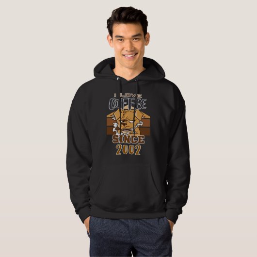 I love coffee since 2002 hoodie (Vorne ganz)