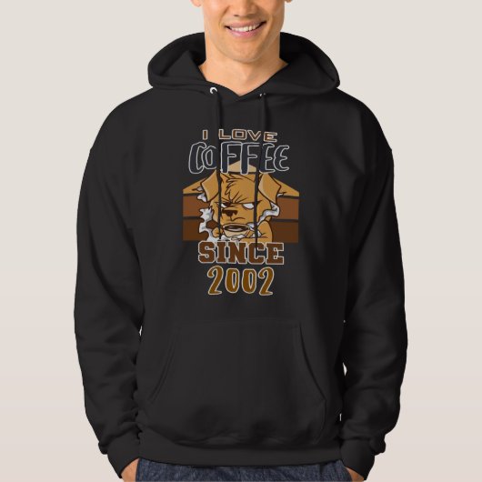 I love coffee since 2002 hoodie (Vorderseite)