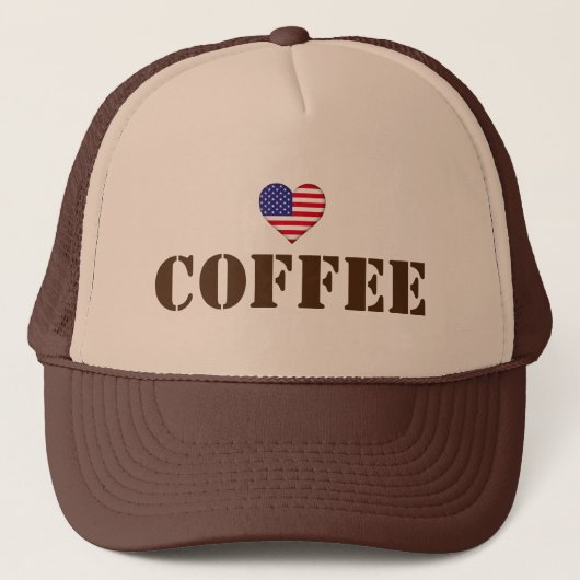 I Love Coffee™ Trucker Hat Truckerkappe (Vorderseite)