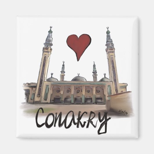 I love Conakry Magnet (Vorne)