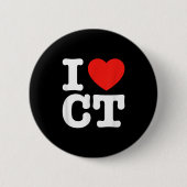 I Love Connecticut Shirt _ I Heart Ct Button (Vorderseite)