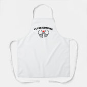 "I Love Cooking" Cute Angel Wings Apron – Fun Kitc Schürze (Vorderseite)