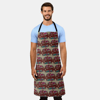 I love cooking with you printed apron schürze