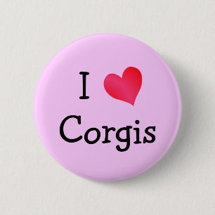 I Love Corgis Button