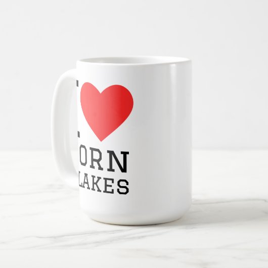 I love corn flakes kaffeetasse (Vorderseite Links)