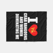I Love Crab Rangoons And Women Dominating Me Fleecedecke (Vorderseite (Horizontal))