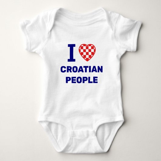I Love Croatian People Baby Strampler (Vorderseite)