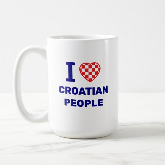 I Love Croatian People Kaffeetasse (Links)
