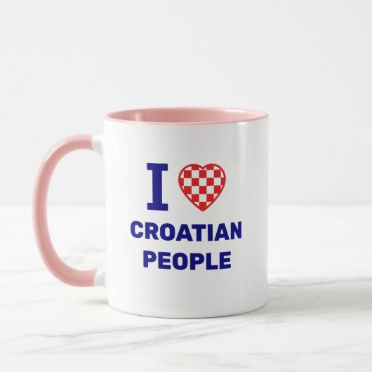 I Love Croatian People Tasse (Links)