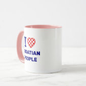 I Love Croatian People Tasse (Vorderseite Links)