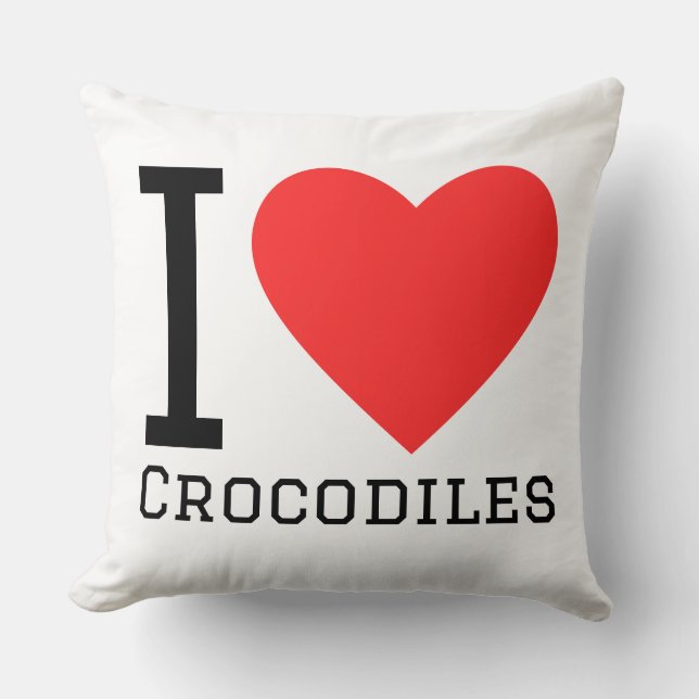 I love crocodiles kissen (Vorderseite)