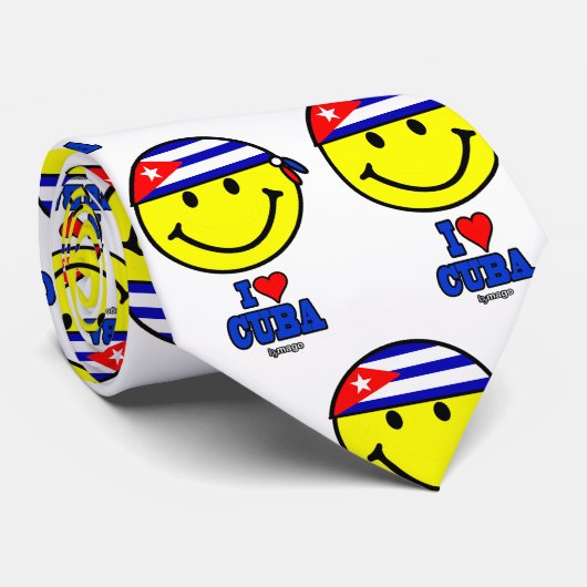 I LOVE CUBA KRAWATTE (Gerollt)
