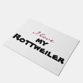 I love [customize] fußmatte (Schrägansicht)