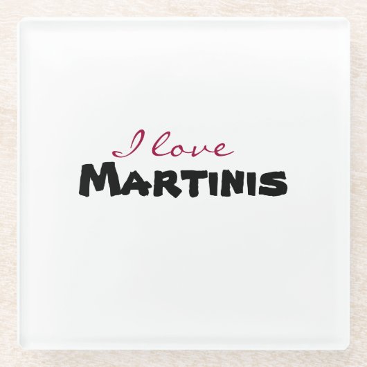 I love [customize] glasuntersetzer (Vorderseite)