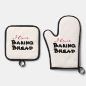 I love [customize] ofenhandschuh & Topflappen-Set (Vorderseite)