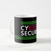 I Love Cybersecurity Kaffeetasse (Vorderseite Links)