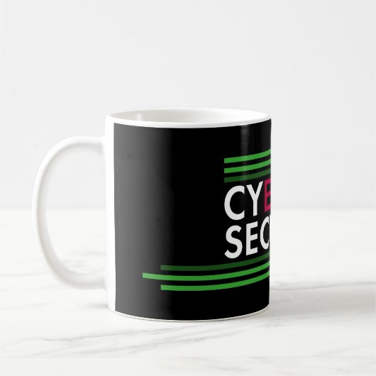 I Love Cybersecurity Kaffeetasse (Links)