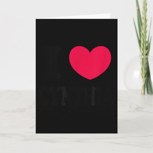 I Love Cynthia Karte (Vorderseite)