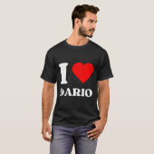 I Love Dario I Heart Dario Name Y2k Valentines Day T-Shirt (Vorne ganz)
