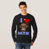 I Love Data Indigenous STEM Studying Girl T-Shirt (Vorne ganz)