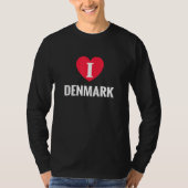 I Love Denmark Patriotic Home Country Travel T-Shirt (Vorderseite)