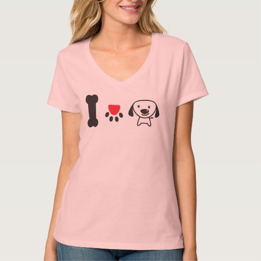 I LOVE DOG T-Shirt (Vorderseite)