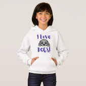 I Love Dogs Hoodie (Vorne ganz)