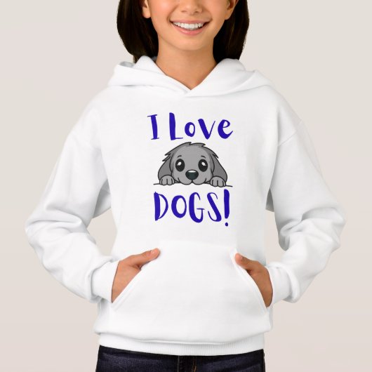 I Love Dogs Hoodie (Vorderseite)