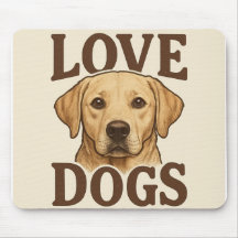 I Love Dogs Mouse Pad