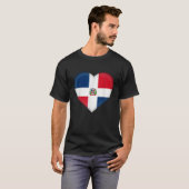 I Love Dominican Republic Dominican Flag Heart Out T-Shirt (Vorne ganz)
